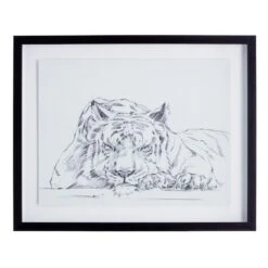 Found & Fable Glass Framed Animal Print Wall Art, 21x17