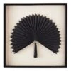 Found & Fable Glass Framed Fan Wall Art, 18"