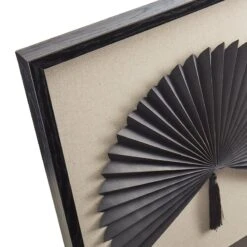 Found & Fable Glass Framed Fan Wall Art, 18" -Home Decor Store found fable glass framed fan wall art 18 2