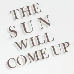 Found & Fable Glass Framed The Sun Will Come Up Wall Art, 12" -Home Decor Store found fable glass framed the sun will come up wall art 12 5