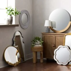 Found & Fable Silver Ornate Wall Mirror, 20x36 -Home Decor Store found fable silver ornate wall mirror 20x36 3