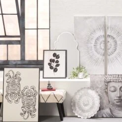 Found & Fable Silver Ornate Wall Mirror, 20x36 -Home Decor Store found fable silver ornate wall mirror 20x36 4