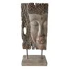 Found & Fable Square Buddha Head Figurine, 11.5"