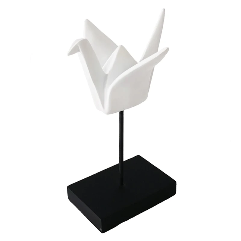 Found & Fable White Origami Design Figurine, 10" 1 Found & Fable White Origami Design Figurine, 10"