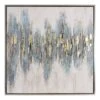 Framed Abstract With Gold Enhanced Canvas Wall Art, 24"