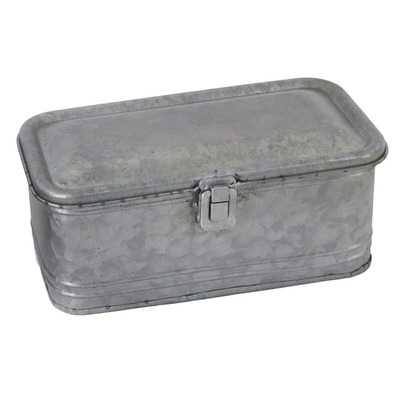 Galvanized Metal Box, 10x5 1 Galvanized Metal Box, 10x5