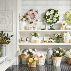 Galvanized Metal Floor Vase, 35" -Home Decor Store galvanized metal floor vase 35 2