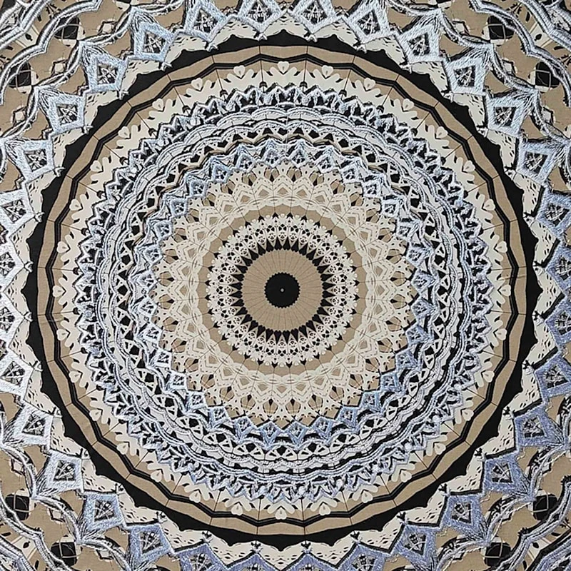 Glass Framed Abstract Mandala Print Wall Art, 25" 2 Glass Framed Abstract Mandala Print Wall Art, 25" - Image 2