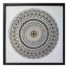 Glass Framed Abstract Mandala Print Wall Art, 25"