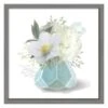 Glass Framed Blue Posies Wall Art, 17"