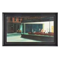 Glass Framed Diner Print Wall Art, 37x22