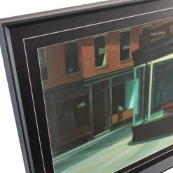 Glass Framed Diner Print Wall Art, 37x22 -Home Decor Store glass framed diner print wall art 37x22 3