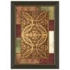Glass Framed Jewel Patchwork Medallion Panel Framed Matted Wall Art, 24x36