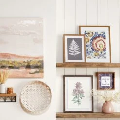 Glass Framed Paisley Print Wall Art, 16x20