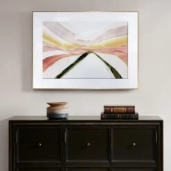 Glass Framed Ribbon Landscape Print Wall Art, 44x32 5 Glass Framed Ribbon Landscape Print Wall Art, 44x32 -Home Decor Store glass framed ribbon landscape print wall art 44x32 3