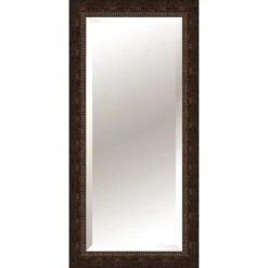Gold Antique Rectangle Beaded Floor Mirror, 32x68