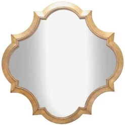 Gold Framed Accent Wall Mirror, 14"