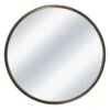 Gold Metal Round Wall Mirror, 22"