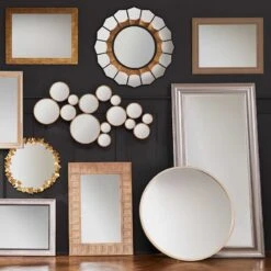 Grace Mitchell Champagne Metal Round Wall Mirror, 35" 5 Grace Mitchell Champagne Metal Round Wall Mirror, 35" -Home Decor Store grace mitchell champagne metal round wall mirror 35 2