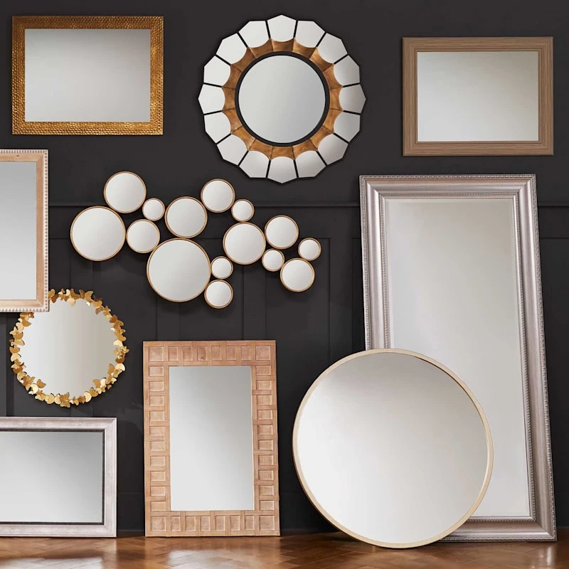 Grace Mitchell Champagne Metal Round Wall Mirror, 35" 3 Grace Mitchell Champagne Metal Round Wall Mirror, 35" - Image 3