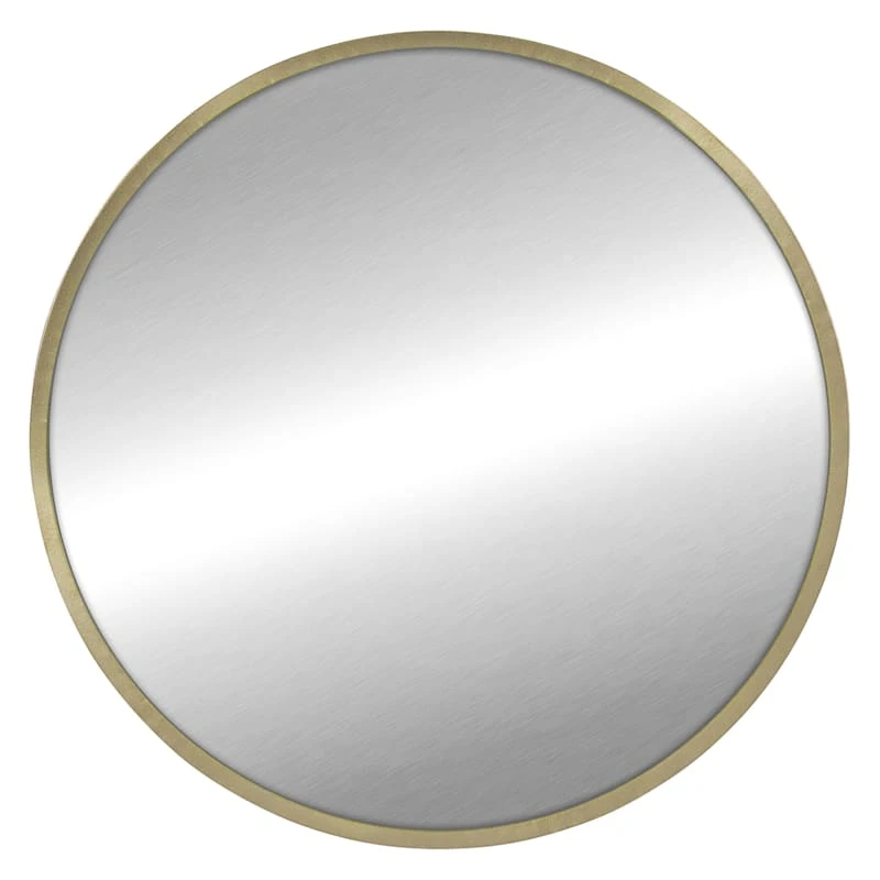 Grace Mitchell Champagne Metal Round Wall Mirror, 35" 1 Grace Mitchell Champagne Metal Round Wall Mirror, 35"