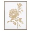 Grace Mitchell Framed Gold Foiled Flower Canvas Wall Art, 16x20