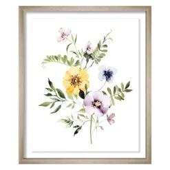 Grace Mitchell Glass Framed Floral Print Wall Art, 21x25