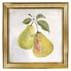 Grace Mitchell Glass Framed Pear Print Wall Art, 14"