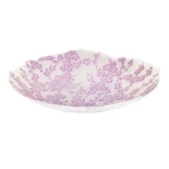 Grace Mitchell Lilac Floral Glass Bowl, 16"