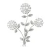 Grace Mitchell Silver Metal Flower Wall Art, 19x24