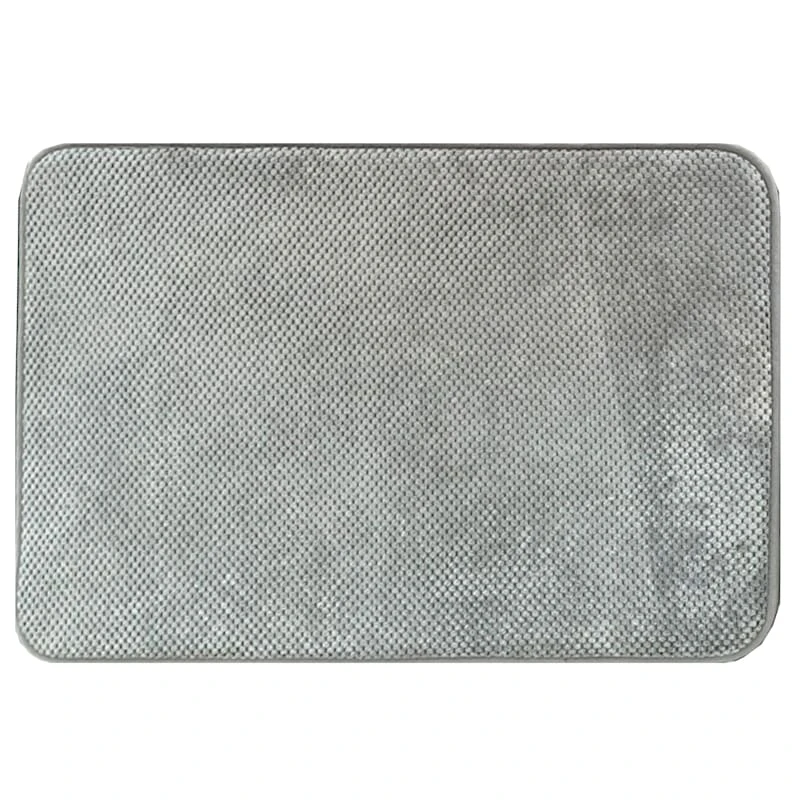 Grey Chenille Kitchen Mat, 20x32 1 Grey Chenille Kitchen Mat, 20x32