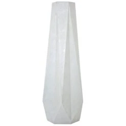 Grey Geo Floor Vase, 36"