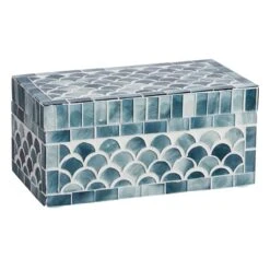 Grey Mosaic Decorative Box, 7x3