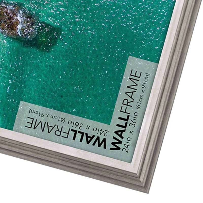 Grey & White Inner Poster Frame, 24x36 2 Grey & White Inner Poster Frame, 24x36 - Image 2