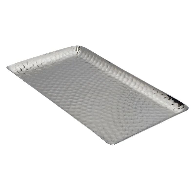 Hammered Aluminum Decorative Tray, 10x6 1 Hammered Aluminum Decorative Tray, 10x6