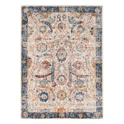 Harput Multicolor Floral Area Rug, 5x7