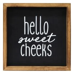 Hello Sweet Cheeks Framed Wall Art, 10"
