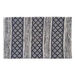 Heritage Black & Ivory Tribal Kitchen Mat, 18x30