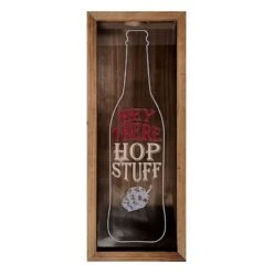 Hey There Hop Stuff Bottle Cap Holder Wall Decor, 6x16