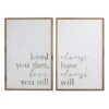 Honeybloom 2-Piece Glass Framed Love You Then Still & Always Will Wall Art, 24x36