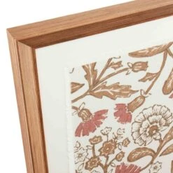 Honeybloom Glass Framed Folk Pattern Print Wall Art, 24x30 -Home Decor Store honeybloom glass framed folk pattern print wall art 24x30 3