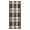 Honeybloom Grey & Ivory Plaid Loop Kitchen Mat, 2x5