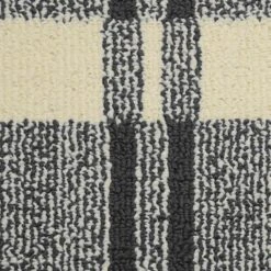 Honeybloom Grey & Ivory Plaid Loop Kitchen Mat, 2x5 -Home Decor Store honeybloom grey ivory plaid loop kitchen mat 2x5 4