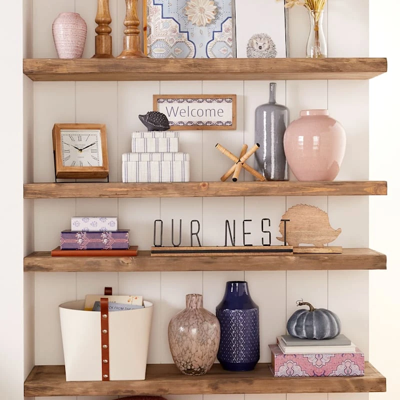 Honeybloom Ivory & Blue Striped Decorative Box, 6x5 5 Honeybloom Ivory & Blue Striped Decorative Box, 6x5 - Image 5