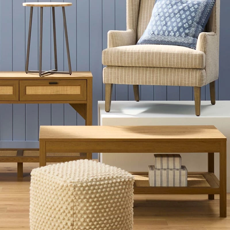 Honeybloom Ivory & Blue Striped Decorative Box, 6x5 8 Honeybloom Ivory & Blue Striped Decorative Box, 6x5 - Image 8