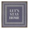Honeybloom Let's Stay Home Blue Canvas Wall Art, 20"