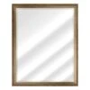 Honeybloom Natural Wood & Brass Wall Mirror, 22x28