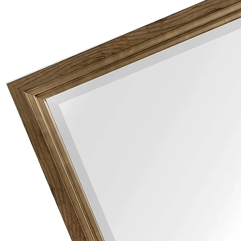 Honeybloom Natural Wood & Brass Wall Mirror, 22x28 2 Honeybloom Natural Wood & Brass Wall Mirror, 22x28 - Image 2