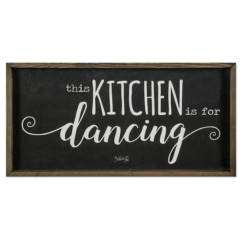 Kitchen Dancing Wood Framed Canvas Wall Art, 24x12 1 Kitchen Dancing Wood Framed Canvas Wall Art, 24x12