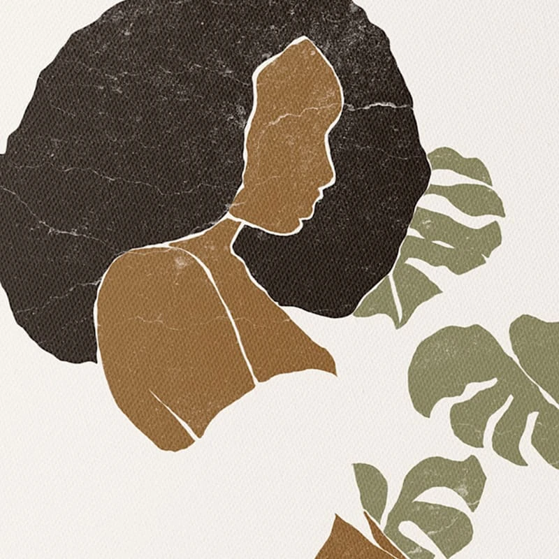 Lady & Leaves Canvas Wall Art, 12x16 2 Lady & Leaves Canvas Wall Art, 12x16 - Image 2